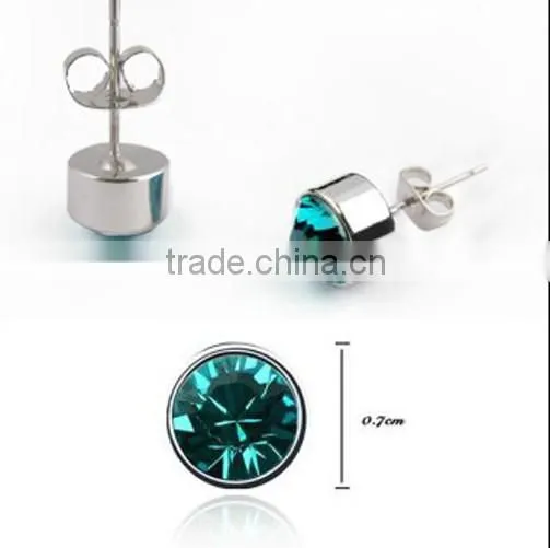 zircon stud gemstone earrings