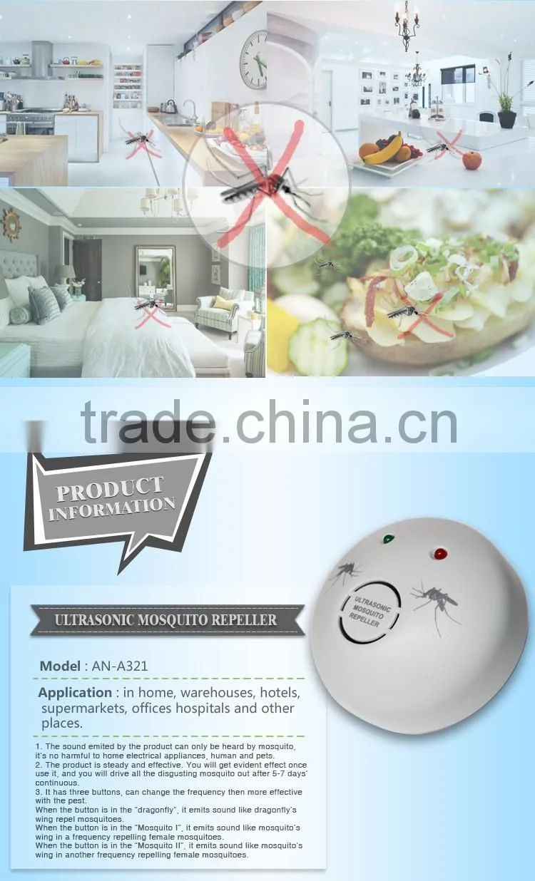 High-tece ultrasound plug-in electronic anti mosquito products factory
