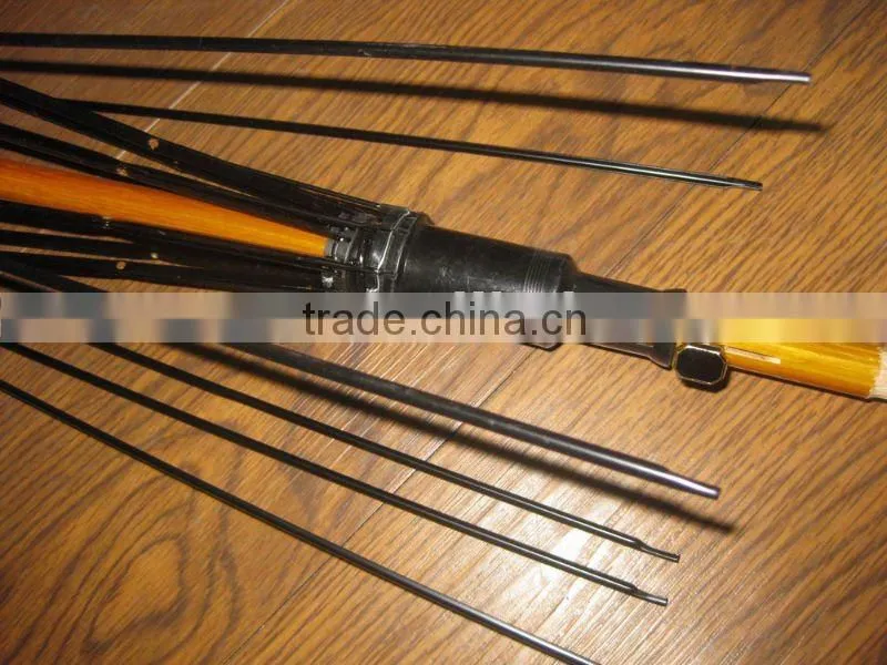 190T pongee 24"x8 ribs Auto open straight umbrella with wooden shaft and handle