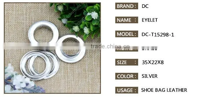 Plating round eyelet in garment metal garment eyelets with grommet