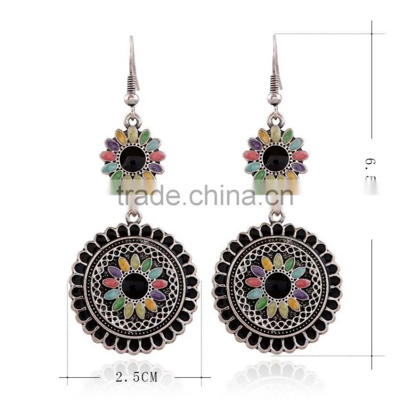 Top sale korean style imitation diamond woman drop earrings sotck