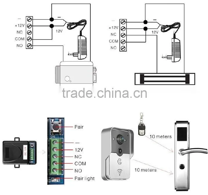 Multifunction Wireless WiFi Video Visual Door Bell Phone Doorbell Home Security for Android IOS Mobile Phone Wifi Doorbell