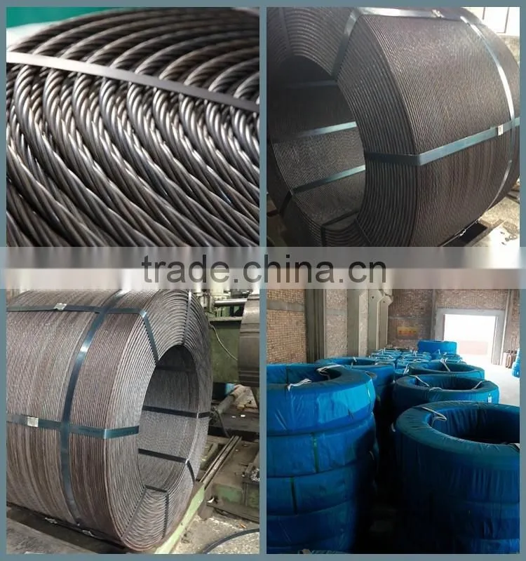 ASTM A475 EHS grade 7*1.57mm galvanized wire strand(FACTORY)