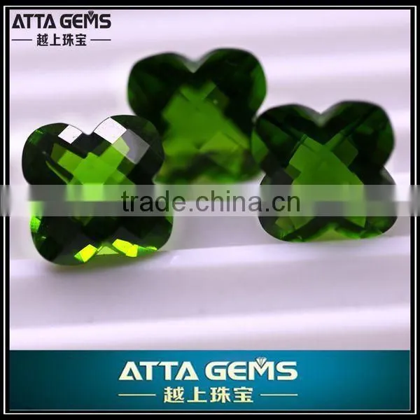 apple green glass-plum blossom cut created quartz