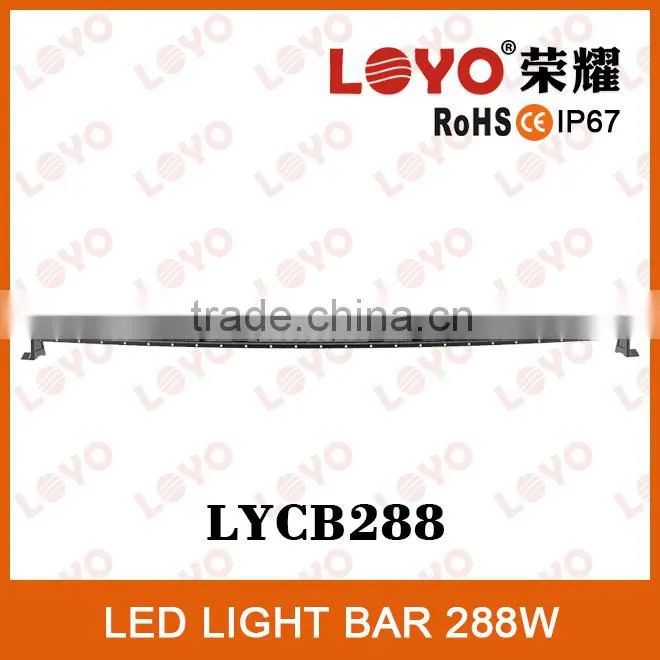 Super brightly 288w Curved led light bar 50" Offroad SUV ATV 12v car led work light bars