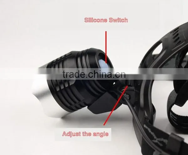 T80 multifunction High Power led Headlamp 10w xml t6 rechargeable battery powered headlight