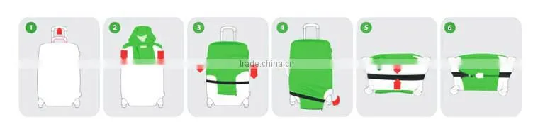 Luckiplus Polyester spandex Luggage trolley case Cover,Protectable /waterproof luggage cover