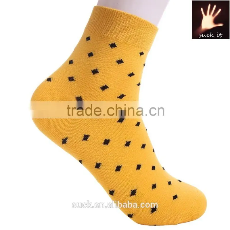 6 Colors Men's Dot Comfortable Soft Cotton Casual Dress Socks
