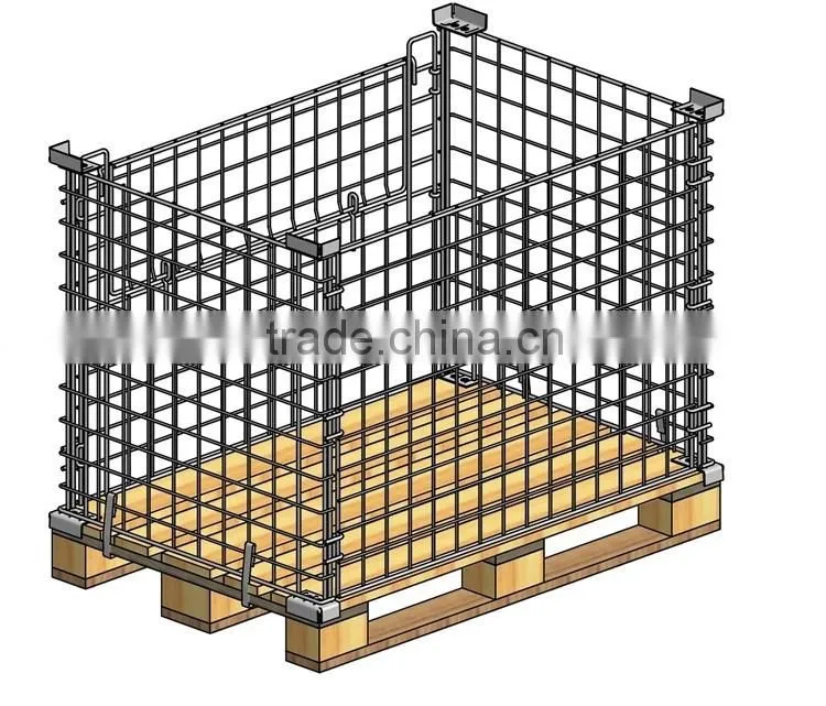 Wire Mesh Stackable Pallet Basket