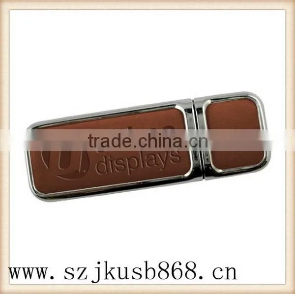 Hot sale good quality the leather usb flash drive