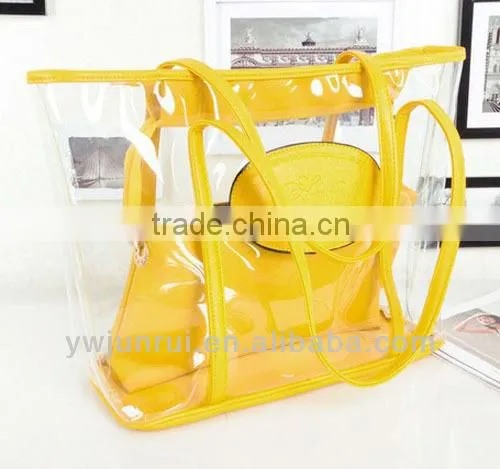 promotional summer transparent handbags fashion transparent handbags beach bag