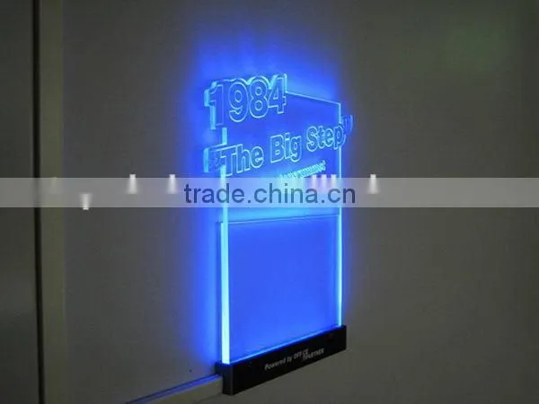 Popular promotional led laser engraving acrylic led sign