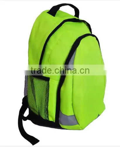Large Capacity Bag;Fluorescence Green Cool Special Safe Design Reflective Backpack;School Bag High Visibility Backpack