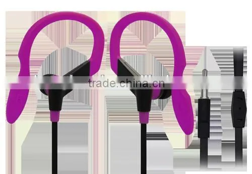 cheap stylish ear hook ear phones with clear sound quality 3.5mm connector free sample