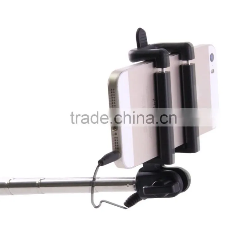 2015 hot portable in pocket flexible walking stick selfie stick with wired cheap price