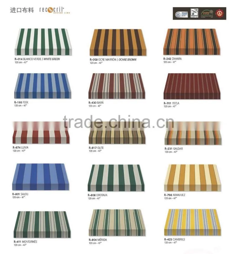 Outdoor movable folding arm awning from Chinese manufacturer
