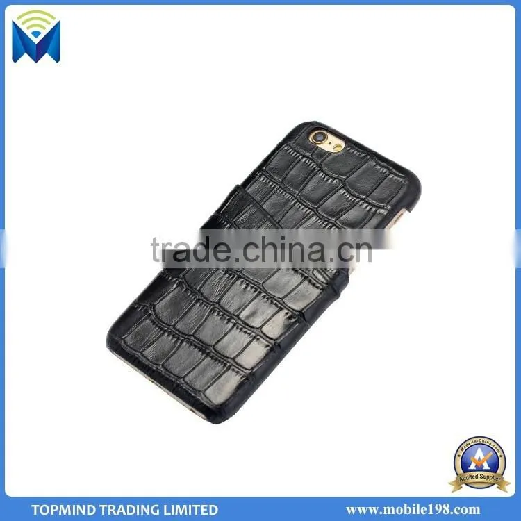 New Products Crocodile Pattern Leather Back Cover Case for iPhone 6S 6S Plus