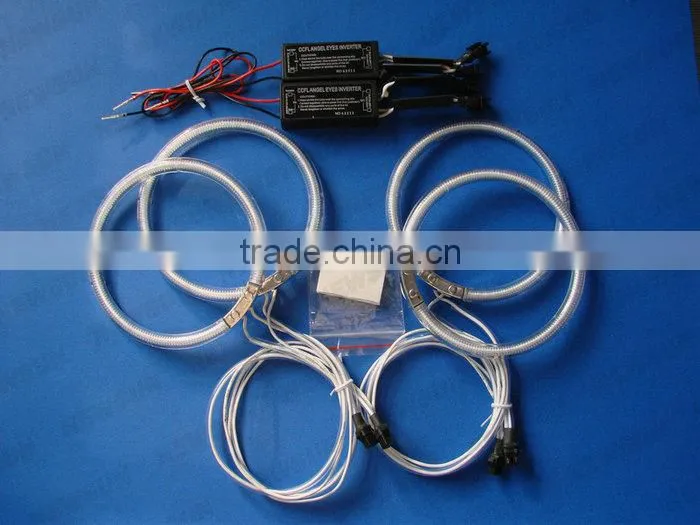 E30 E32 E34 CCFL angel eyes for BMW 4rings 120mm car headlight with white,blue,red,yellow,green,purple and orange color