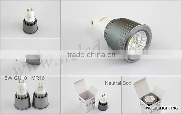 5W led lighting, COB LED Spot Light, LED GU10 Spotlight AC85-265V Halogen Replacement