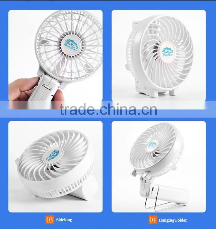 Newest mini handy fan rechargeable ceiling fan with lights