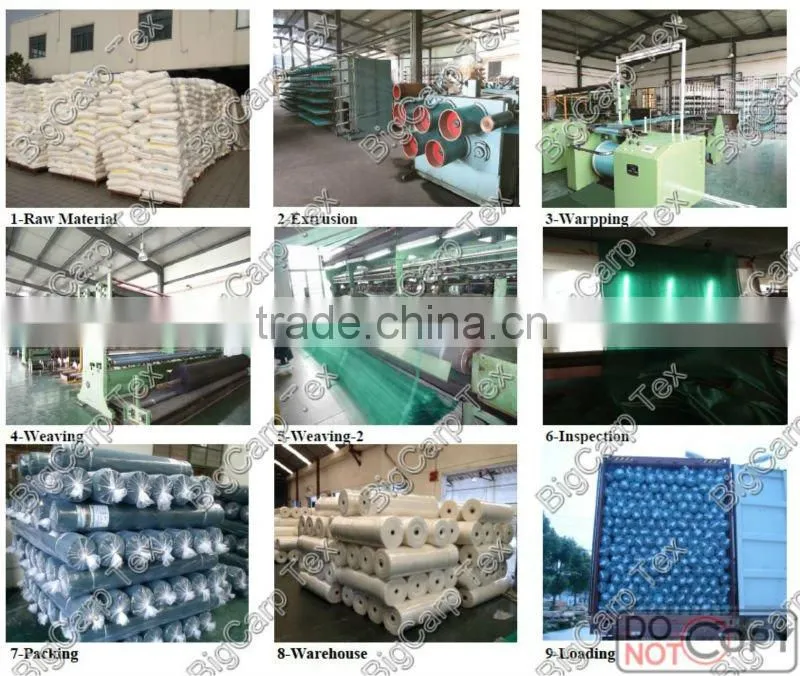 Agriculture Farm Hdpe Greenhouse Shade Netting , 30%-90% Shade Rate
