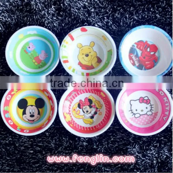 Made in china cartoon melamine used restaurant dinnerware sets