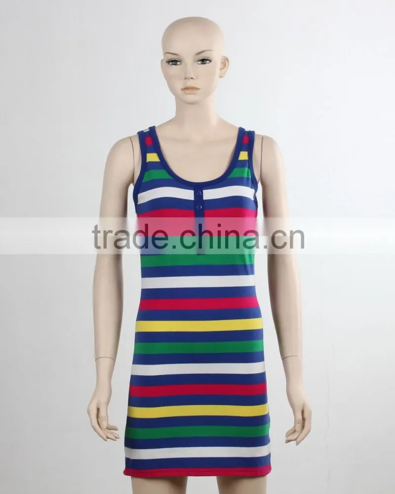 F5S15103 Women Fashion Design Fitness Dress Tank Top