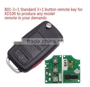 B01-3+1 Standard 3+1 button remote key for KD100 to produce any model remote in your demands