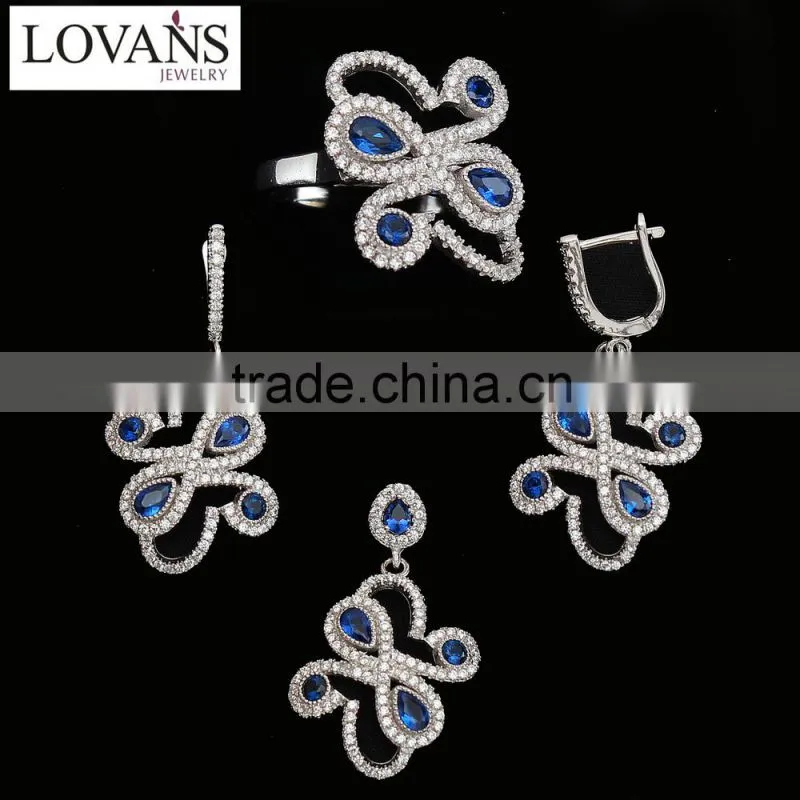China Wholesale 925 Silver Jewelry Set Best Selling Products Wedding Gift TZ-0226