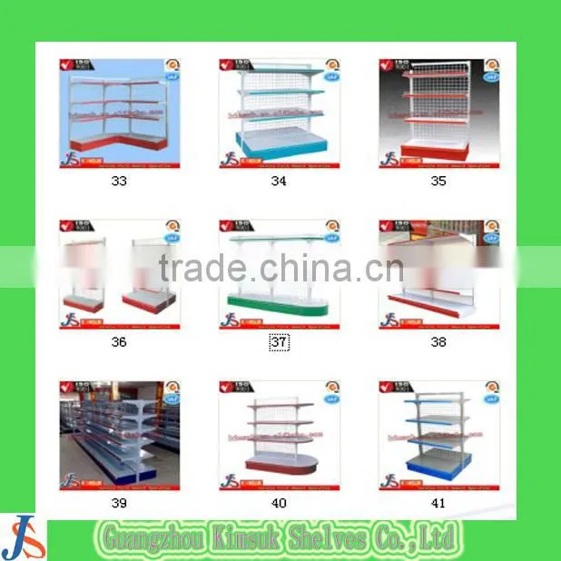 OEM ODM single side net back supermarket display shelf and rack