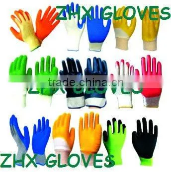 BACK Coated,fully coated, labor Glove, YELLOW NITRILE Working gloves with safety cuff ,in CHINA factory