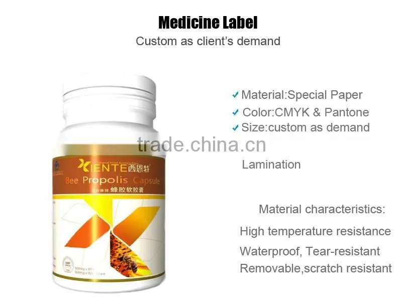 High Quality Roll Self Adhesive Paper Stickers Label For Medicine Bottle