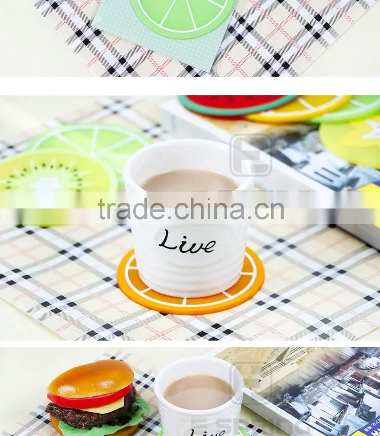 Different fruit shape silicone cup pad
