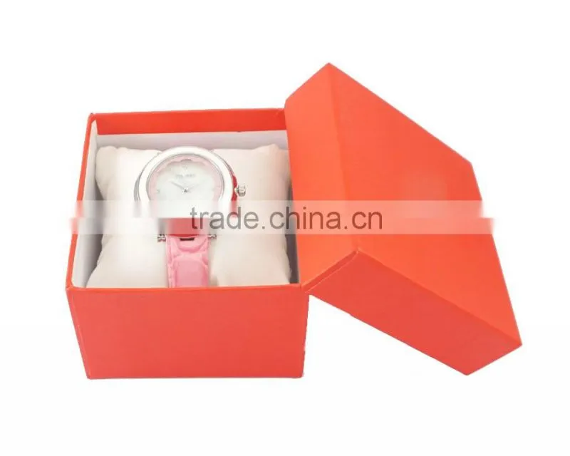 Hot selling small red watch box for promotional gift watch oem order received custom logo