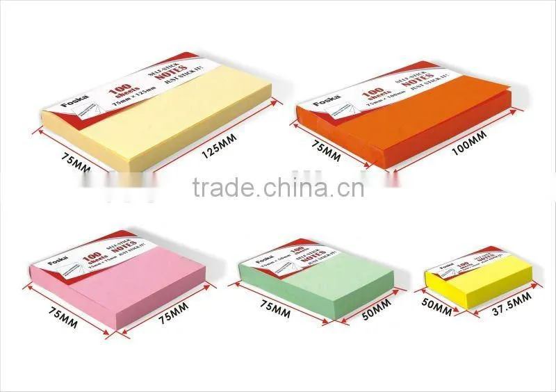 Hot Sale Yellow Offset Paper Self-stick/Mempo Pad/Notes
