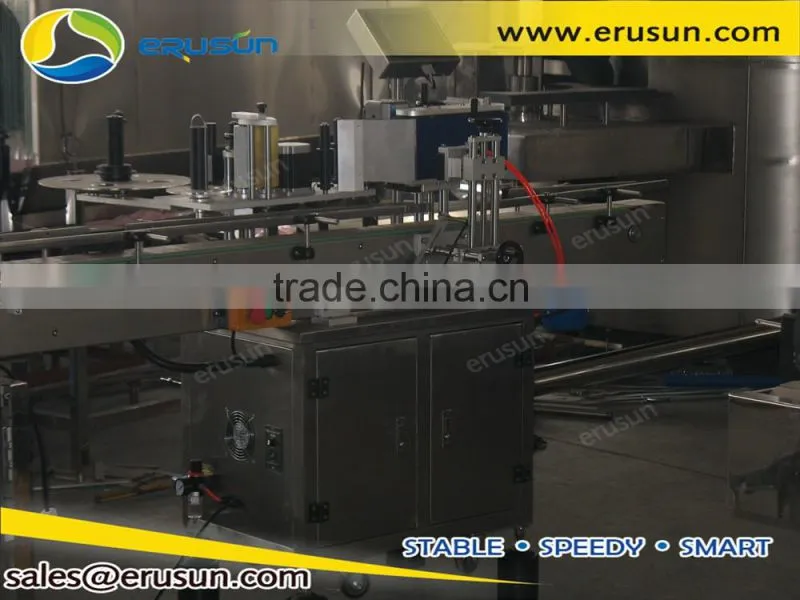 Automatic self adhesive sticker bottle labeling machine