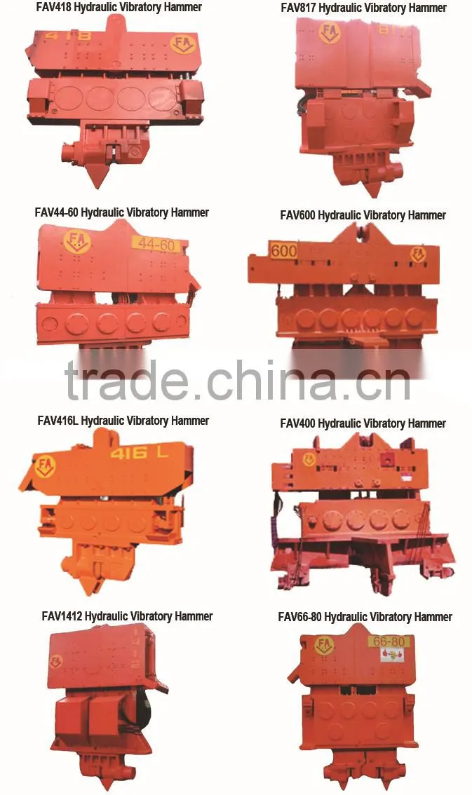 FAECHINA High efficiency hydraulic pedrail long screw vibratory hammer pile driver