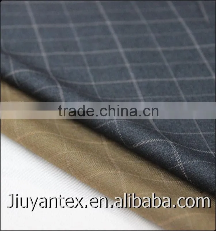 China supplier high quality poly rayon tr England classical checks design man leisure coat pant trousers suiting textile cloth