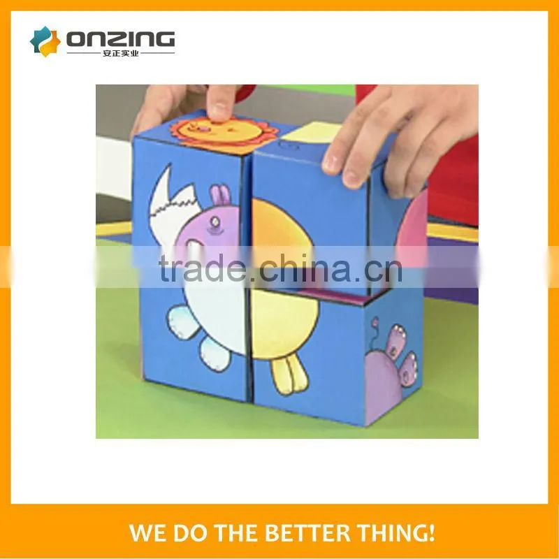 Onzing good quality advertising paper memo cube with pen hole