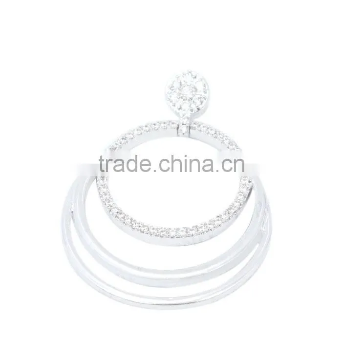 Big silver earring design factory price rhodium plated OEM welcome