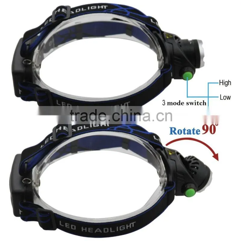 1800LM XM-L T6 LED Zoomable Headlight 3 Modes 18650 Bike Bicycle Flashlight Head Light Outdoor Camping