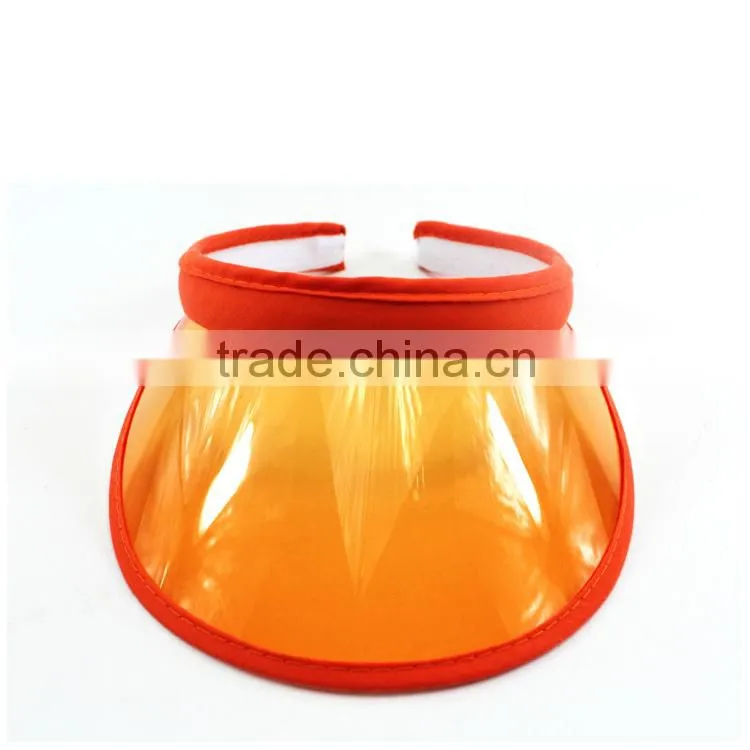 colourful uv caps cotton pvc cheap sun visor hats for women