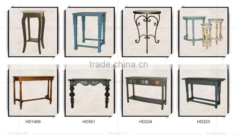 Vintage rustic decorative end table