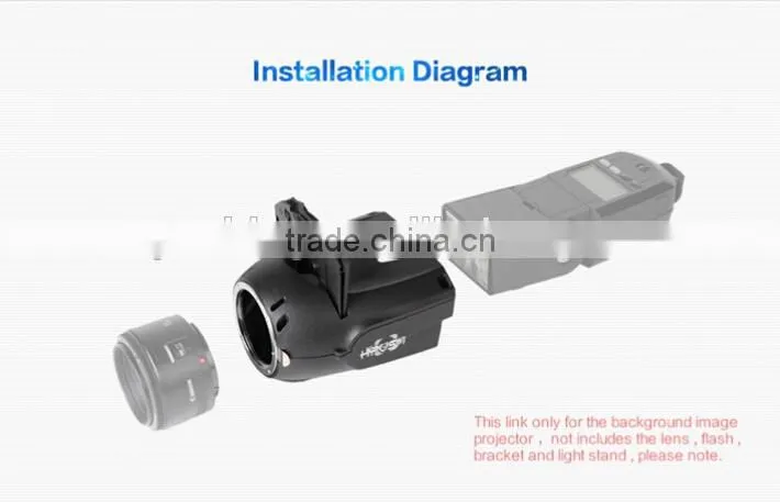 New released HPUSN studio flash photographic backdrops projector with different films picture
