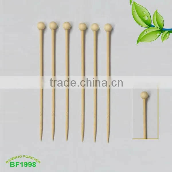 Flat bead bamboo picks with high quality