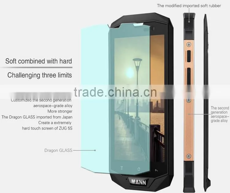 MANN ZUG 5 S Smartphone 4G LTE IP67 Android 4.4 Quad Core 5.0 Inch HD Screen Black&Gold