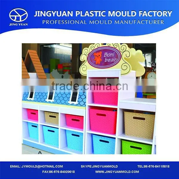 New design plastic rectangle wicker basket mould