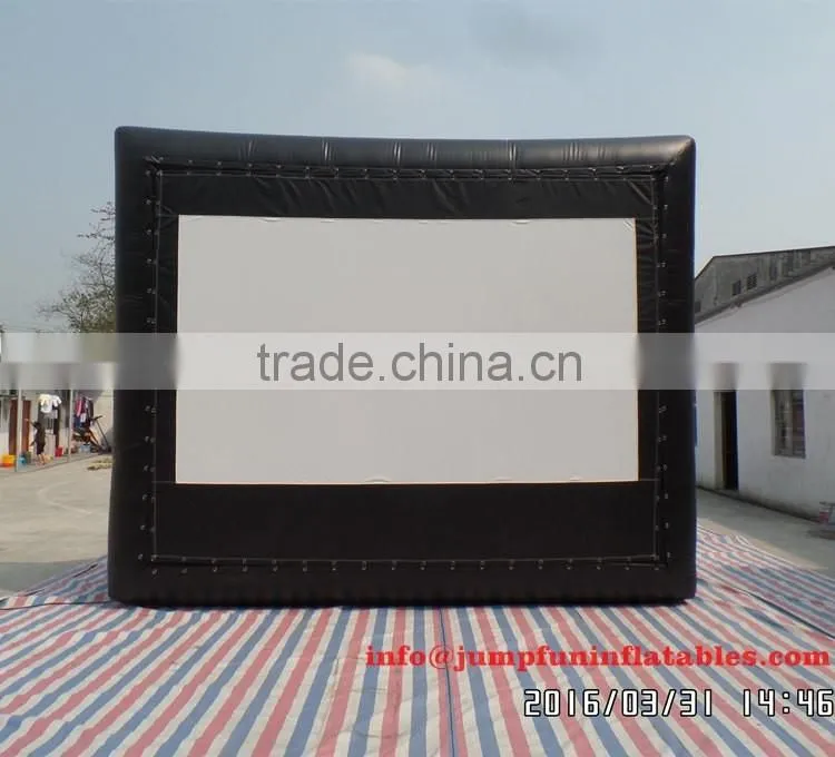 16ft inflatable screen cheap outdoor movie screen 18oz PVC screen for sale