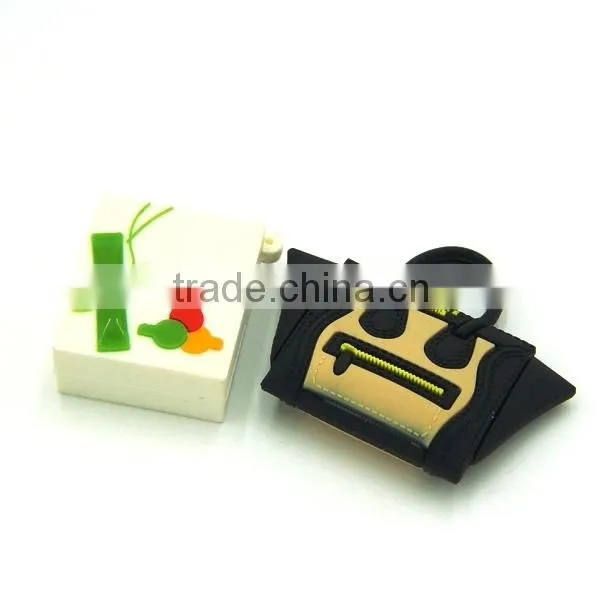 3D rubber house shaped keychain