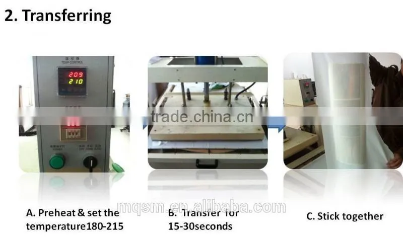 meiqing laser heat transfer printing paper for clothing